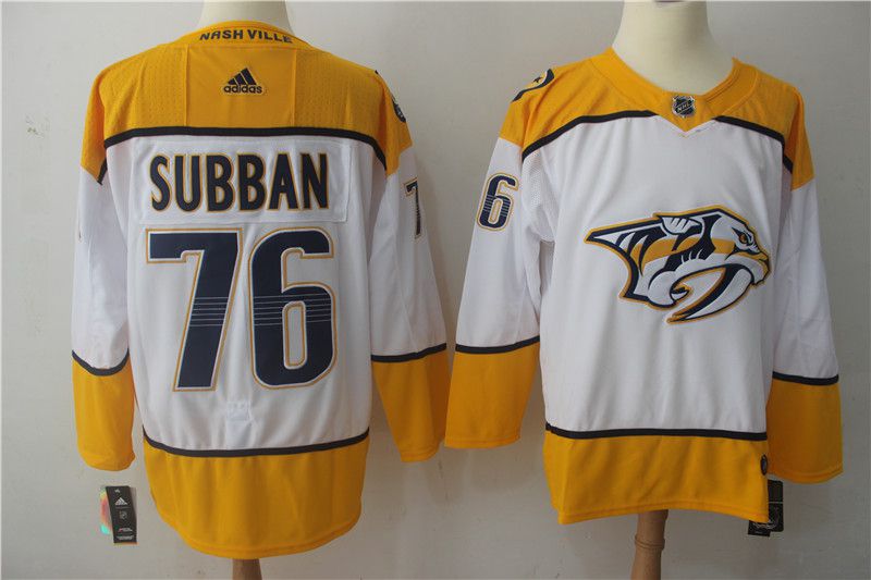 Men 2017 NHL Nashville Predators 76 Subban white Adidas Jerseys